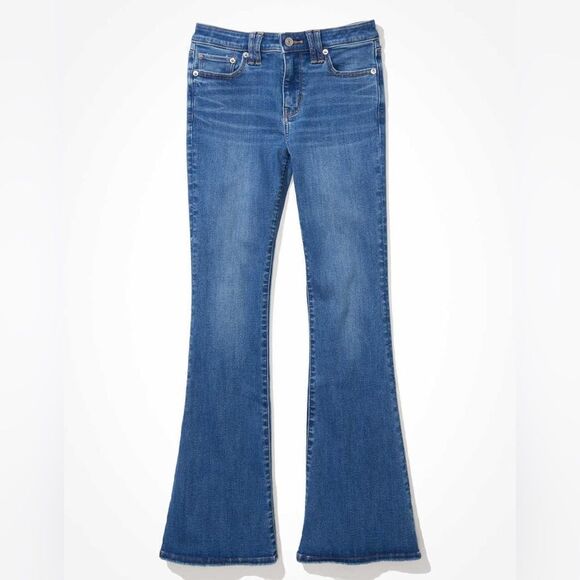 American Eagle Next Level Stretch Low Rise Flare Size 6 - Picture 2 of 13